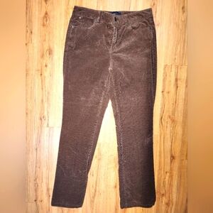 Talbots Women’s Brown Corduroy Pants Size 6 Straight Leg 30” Inseam